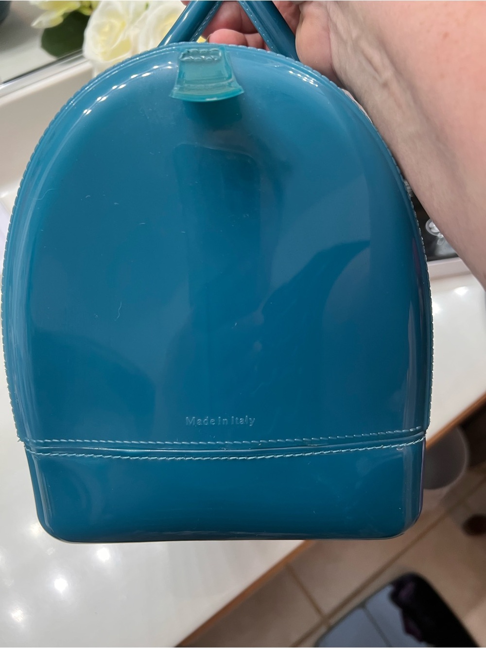 Furla Teal Jelly Bag with Pouch - Picture 8 of 16